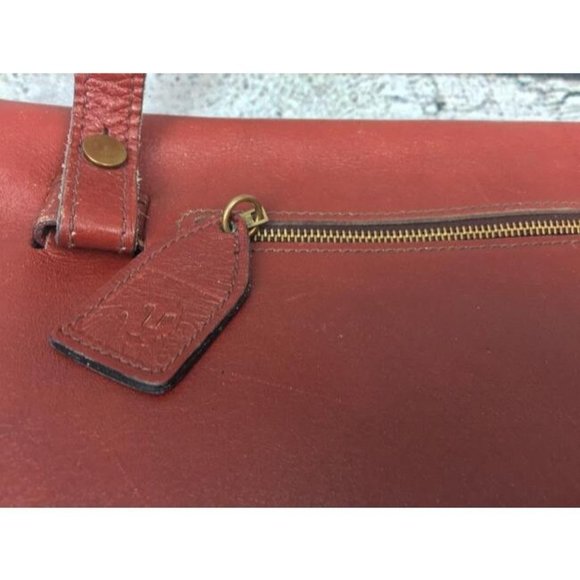 Anne Klein Vintage British Tan or Cognac Asymmetrical Envelope - Picture 5 of 10